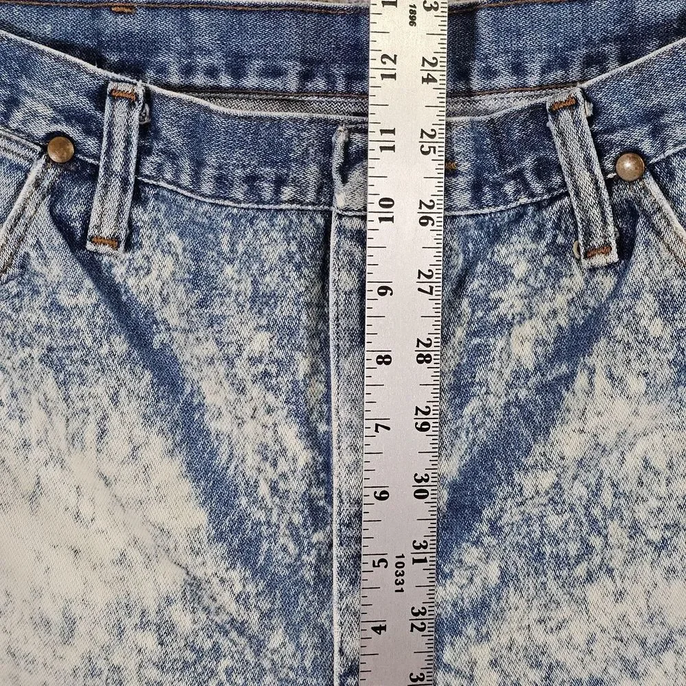 VTG Wrangler 912PW Bleach Splatter Custom Denim Jeans‎ 34x29 Distressed 70s 80s